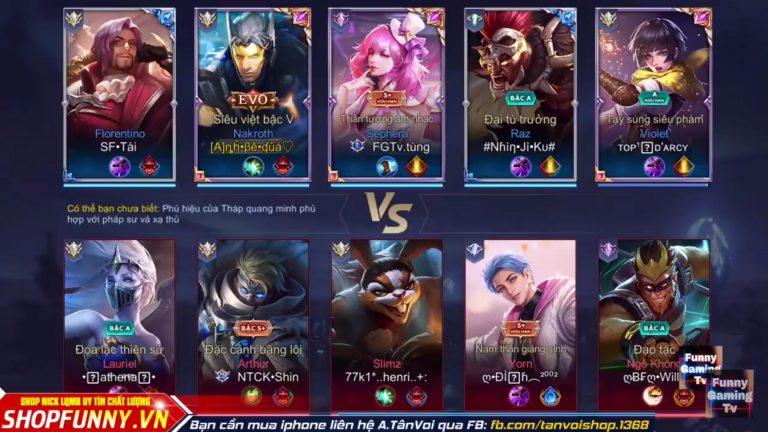 Liên quân mobile: phân tích lối chơi Nakroth trong tay Funny Gaming TV