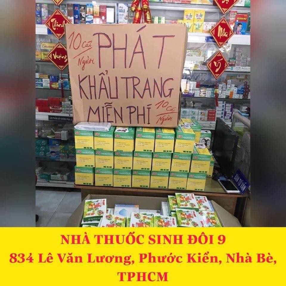 Nhà thuốc Sinh Đôi 9, số 834 Lê Văn Lương, Phước Kiển, Nhà Bè phát khẩu trang miễn phí