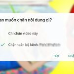 chặn kênh trên Youtube