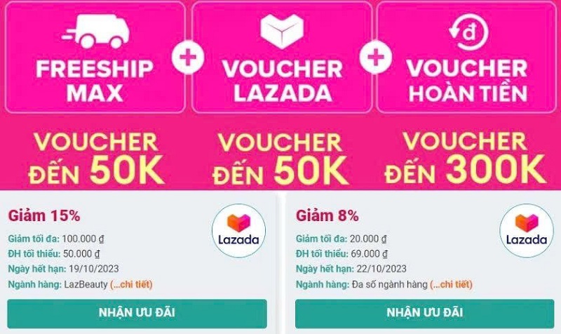 Sử dụng mã giảm giá Lazada