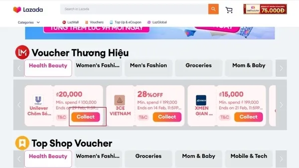 Nhập mã giảm giá Lazada hôm nay