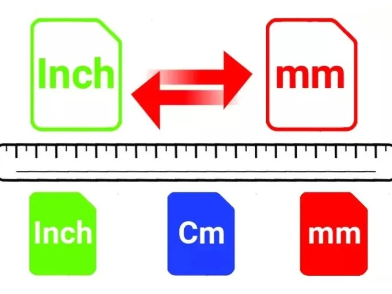 đổi inch sang cm
